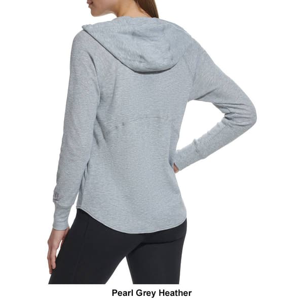 Womens DKNY Sport Full Zip Mini Slub Waffle Hoodie