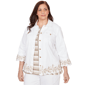 Plus Size Alfred Dunner Natural Wonder Embroidered Denim Jacket - image 3