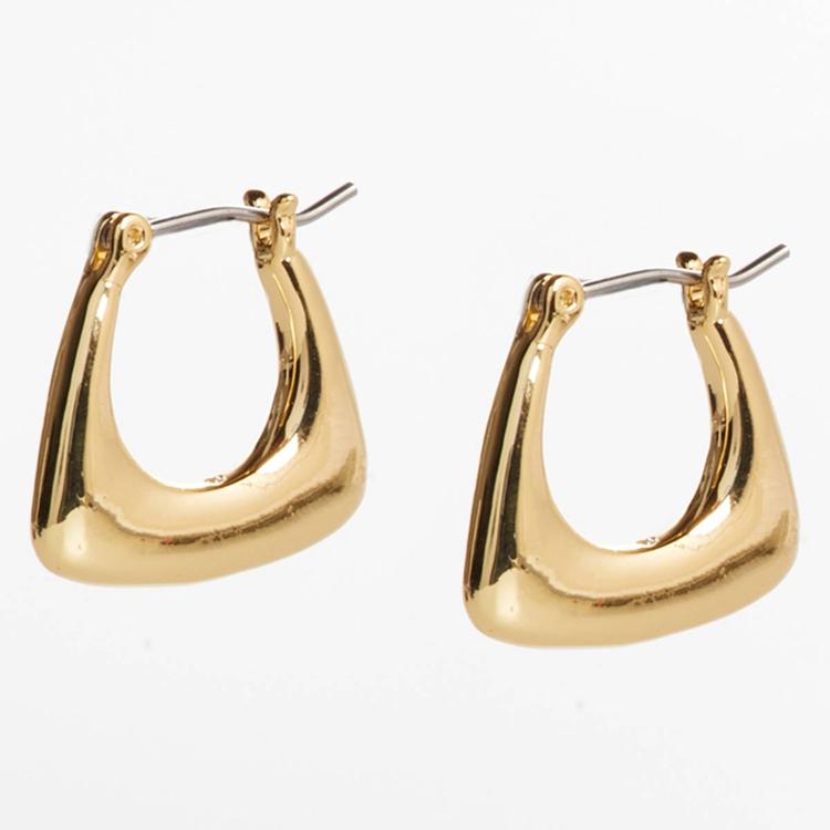 Design Collection Gold-Tone U-Shaped Hoop Earrings