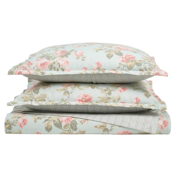 Laura Ashley Madelynn Cotton Reversible Duvet Cover Set