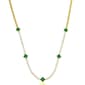 Gianni Argento Lab Grown Emerald Clover Tennis Necklace - image 1