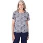 Womens Alfred Dunner All American Space Dye Stars Top - image 1