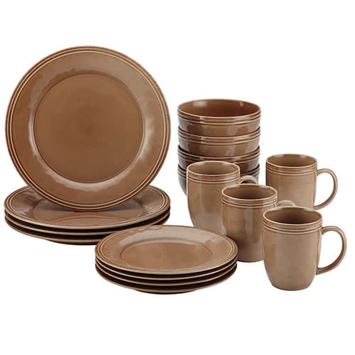 Rachael Ray Cucina 16pc. Dinnerware Set - Brown