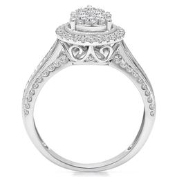 Diamond Classics™ White Gold 1ctw. Diamond Cluster Bridal Ring