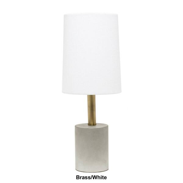 Lalia Home Organix Antique Brass Concrete Linen Shade Table Lamp - image 