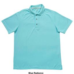 Mens Architect® Solid Mesh Stitch Short Sleeve Golf Polo