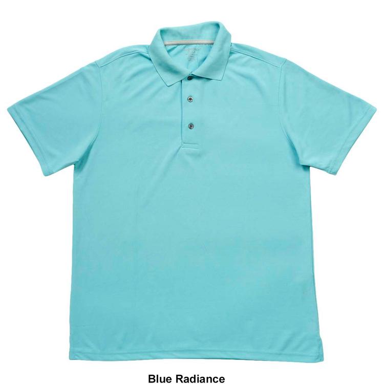 Mens Architect® Solid Mesh Stitch Short Sleeve Golf Polo