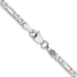 Gold Classics&#8482; 2.75mm. 14k White Gold Flat Figaro Necklace - image 3