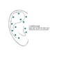 16-Gauge Surgical Steel Jeweled Flower Tragus - image 3