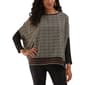 Womens ELLA Rafaella(R) Medallion Print Knit Woven 3/4 Sleeve Top - image 1