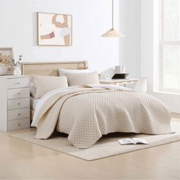 Swift Home Bubble Floral Farmhouse Pinsonic 3pc. Quilt Set