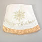48in. Embroidered Merry Christmas & Snowflake Velvet Tree Skirt - image 1