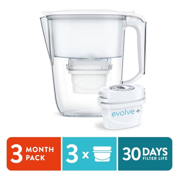 Aqua Optima Daisy Water Filter Pitcher Set w/ 3 Evolve+ Filters