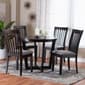 Baxton Studio Nellie Modern Dark Brown Wood 5pc. Dining Set - image 8