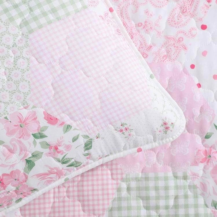 Laura Ashley Ellyn Microfiber Quilt Set