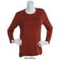 Womens Retrology Crew Neck Button Sleeve Side Slit Sweater - image 16