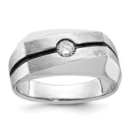 Mens Gentlemens Classics(tm) 14kt. White Gold 1/5ctw. Diamond Ring