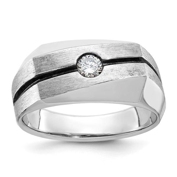 Mens Gentlemens Classics(tm) 14kt. White Gold 1/5ctw. Diamond Ring - image 
