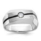 Mens Gentlemens Classics(tm) 14kt. White Gold 1/5ctw. Diamond Ring - image 1