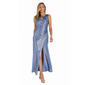 Womens R&M Richards Sleeveless Metallic Side Ruched Wrap Dress - image 1