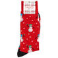 Mens Davco Christmas Football Snowman Crew Socks - image 1