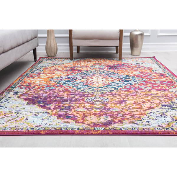 Rugs America&#8482; Hailey Rosy Peach Abstract Vintage Area Rug