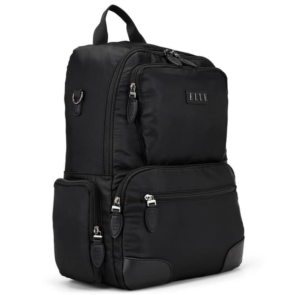 ELLE Voyage Twill and Vegan Leather Backpack - image 