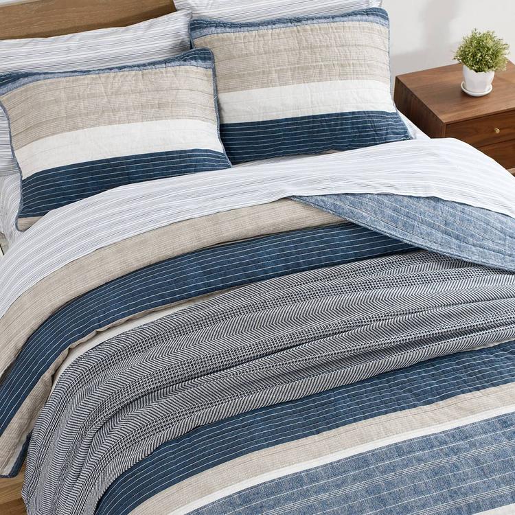 Nautica Ridgeport 136 Thread Count Reversible Quilt Set