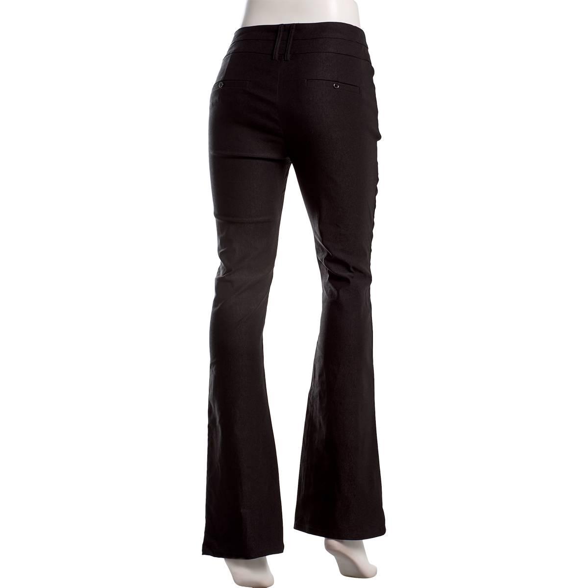 Juniors Zoe & Phoebe Millennium Cat Eye Pocket Flare Pants