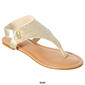Womens Fifth & Luxe Glitter Mesh Rhinestone Thong Sandals - image 7