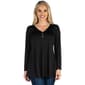 Womens 24/7 Comfort Apparel Long Sleeve Button V-Neck Tunic Top - image 1