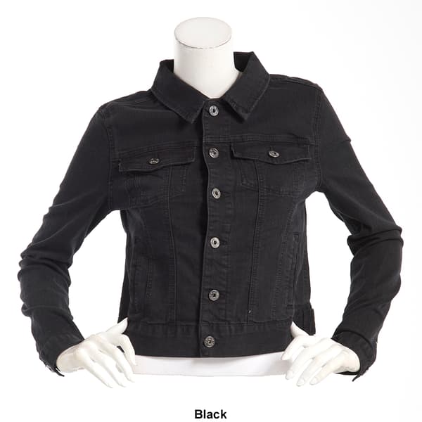 Juniors Love Tree Stretch Denim Jacket