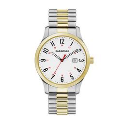 Mens Caravelle Two-Tone Expansion Easy Reader Watch - 45B147