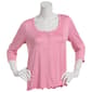 Petite Jessica Simpson Long Sleeve Henley Pajama Tee - image 1