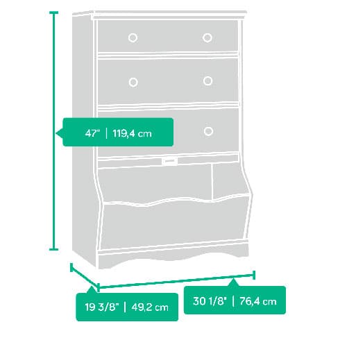 Sauder Pogo 3 Drawer Chest - Soft White