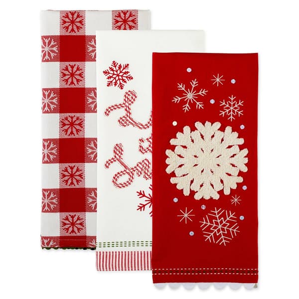 DII(R) Let It Snow Kitchen Towel Set Of 3 - image 