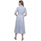 Womens DKNY Drop Waist Button Front Pinstripe Fit & Flare Dress - image 2