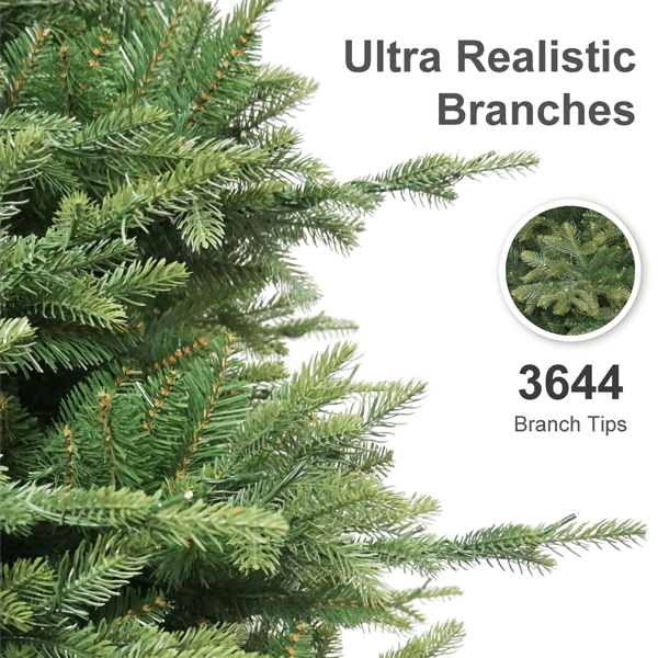 Puleo International 7.5ft. Pre-Lit LED Norwood Fir Christmas Tree