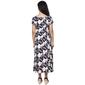 Womens Perceptions Short Sleeve Twist Waist Floral Midi Dress - image 2