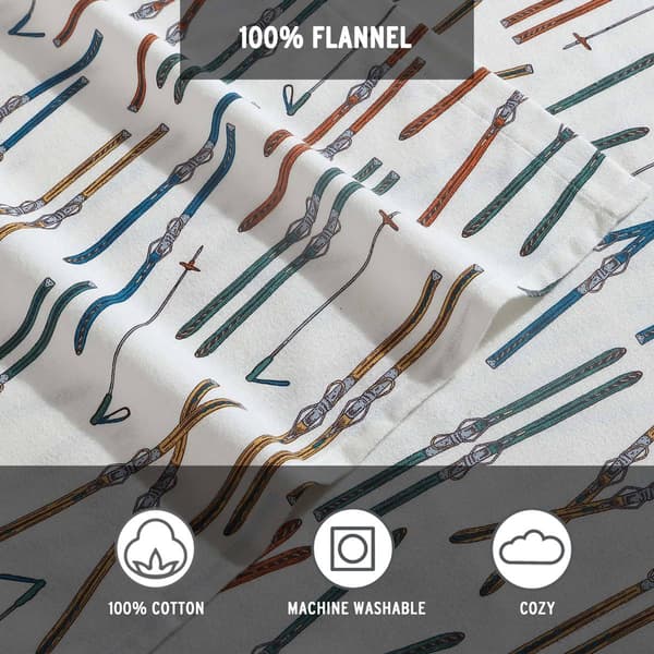 Eddie Bauer Ski Line Cotton Flannel Sheet Set