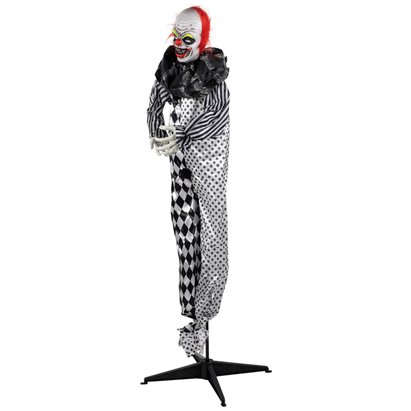 Northlight Animated Glowing Eyes Standing Clown Halloween Décor