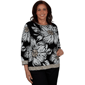 Plus Size Alfred Dunner Travel Advisory Dramatic Floral Sweater - image 1