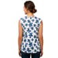 Womens French Laundry Sleeveless Crew Neck Floral Blouse - image 2