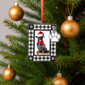 Northlight Paw Print Plaid Pet Photo Frame Christmas Ornament - image 1