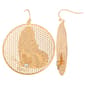 Jessica Simpson Round Butterfly Dangle Earrings - image 1