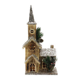 Northlight Seasonal 17in. Pre-Lit LED Country Rustic Church