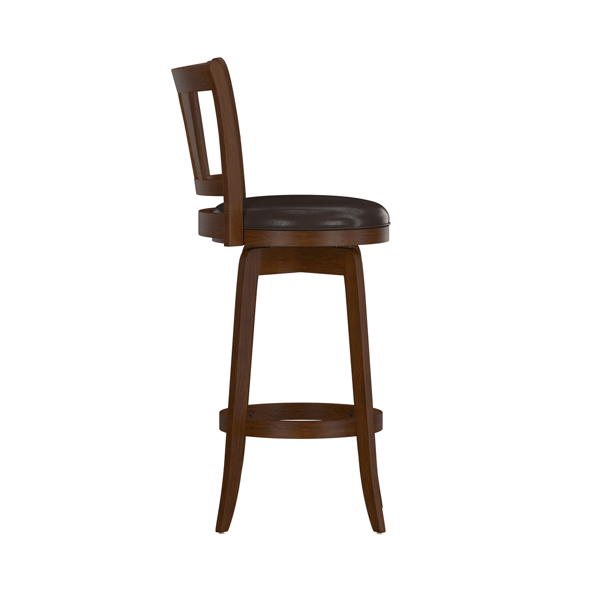 HH2 Home Presque Isle Cherry Wood Bar Height Swivel Stool