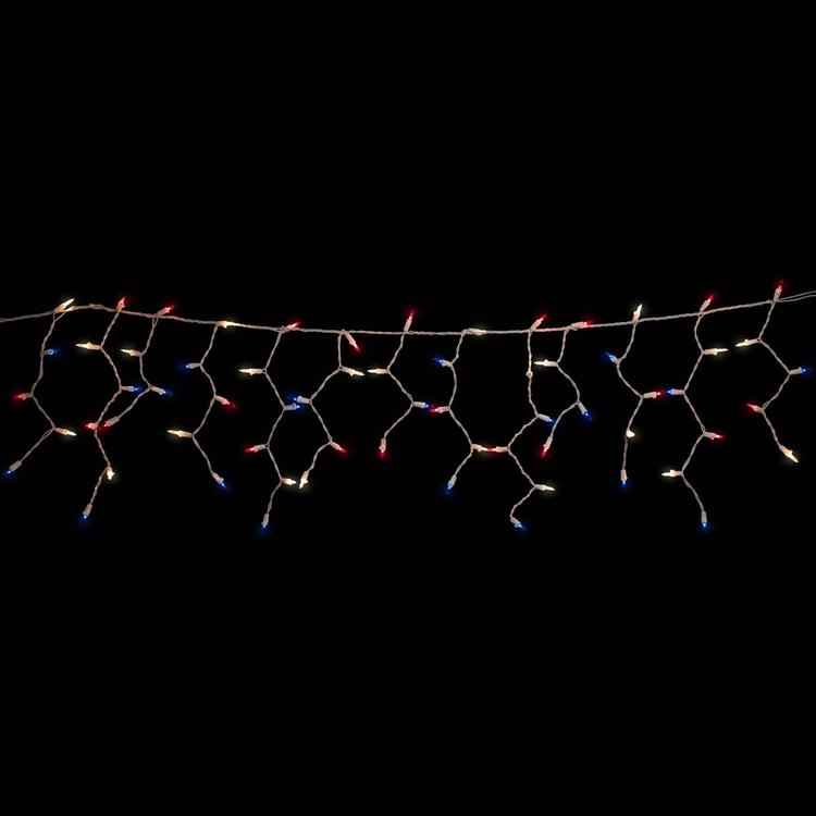 Northlight Seasonal 105ct. Multi July 4th Mini Icicle Lights