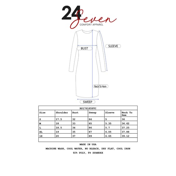 Womens 24/7 Comfort Apparel Patchwork A-Line Dress