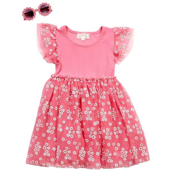 Girls (4-6x) BTween(R) Sleeveless Ruffle Mesh Tutu Dress